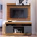 Home para TV com Portas Vernita Noce Preto