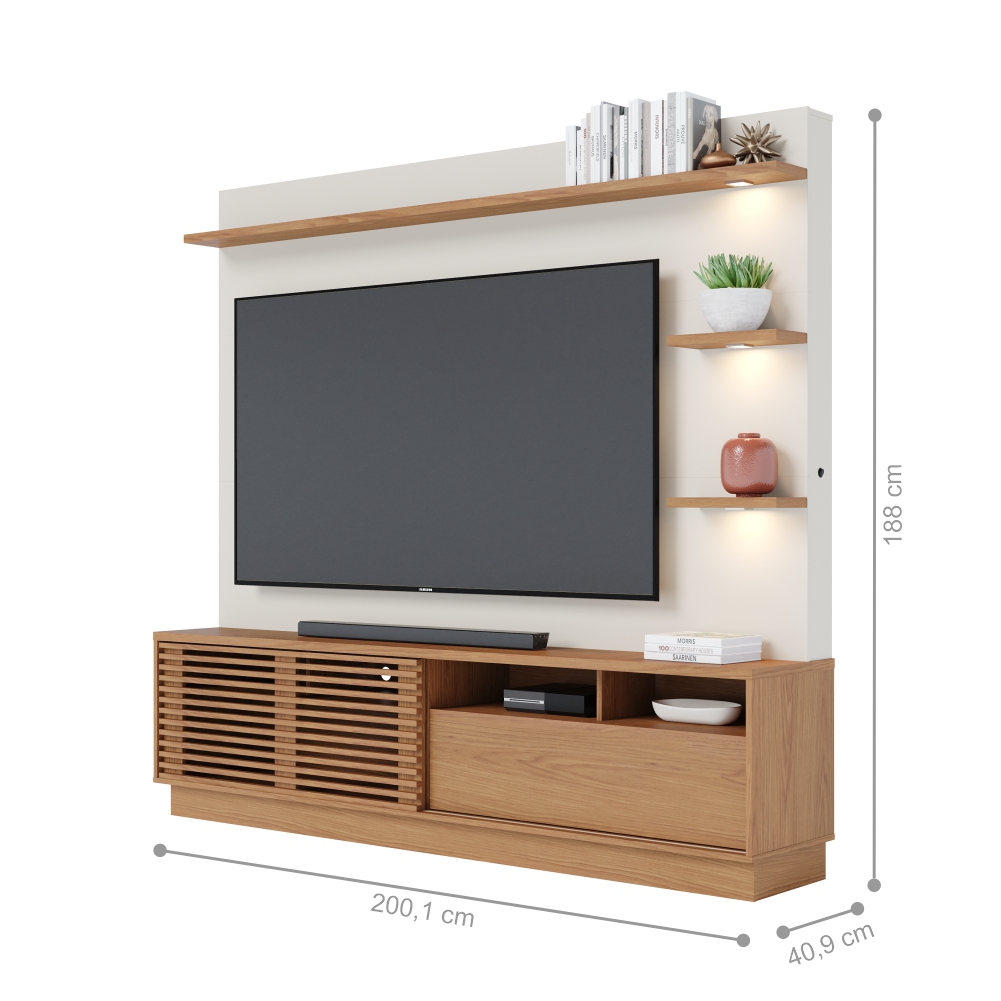 Home para TV e Mesa de Centro Barton Freijo Matte