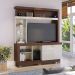Home para TVs 50"  3 Prateleira Nice Nogueira Real Off White