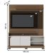Home para TVs 65" 3 Prateleiras Bia Amendoa Off White Mate