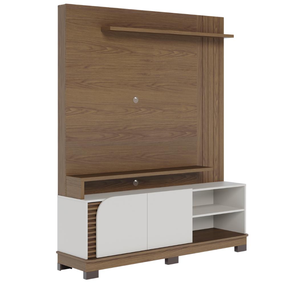 Home para TVs 65" com 2 Portas Lia Amendoa Off White Mate