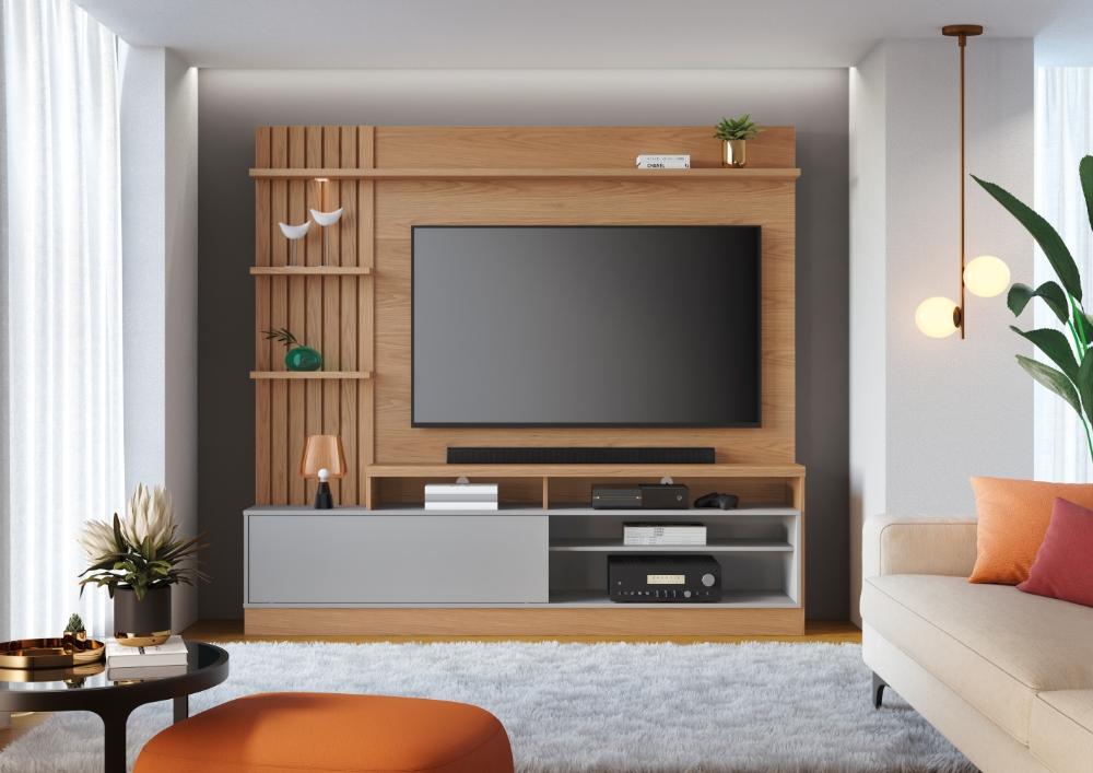 Home para Tv Mackay Freijó / Cinza