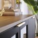 Aparador Buffet Vitoria 2 Portas MDP 2 Vidro e Prateleiras Noce Milano/Preto Fosco