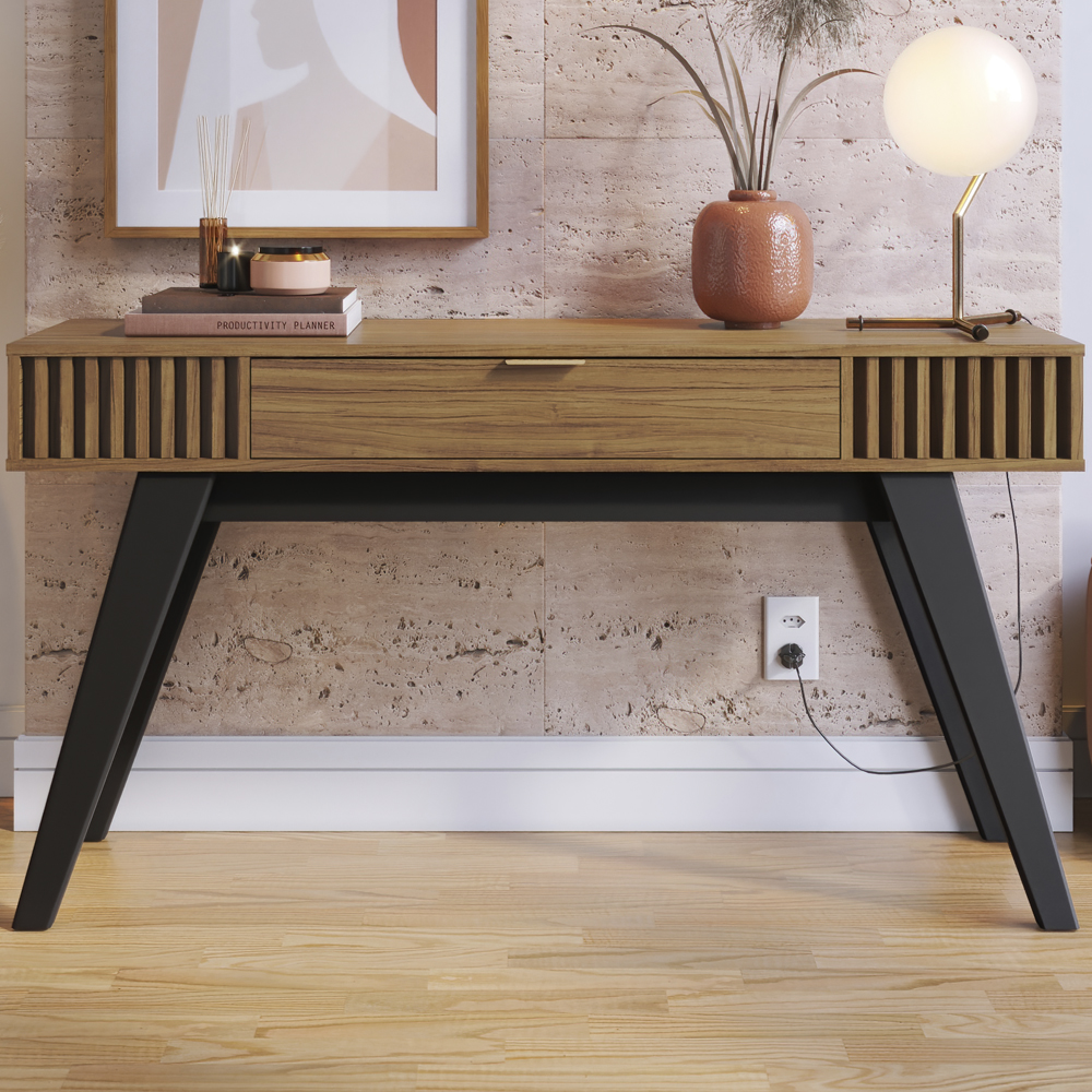 Aparador Para Sala 136 cm Com Gaveta RIV1525 Noce Milano CLB