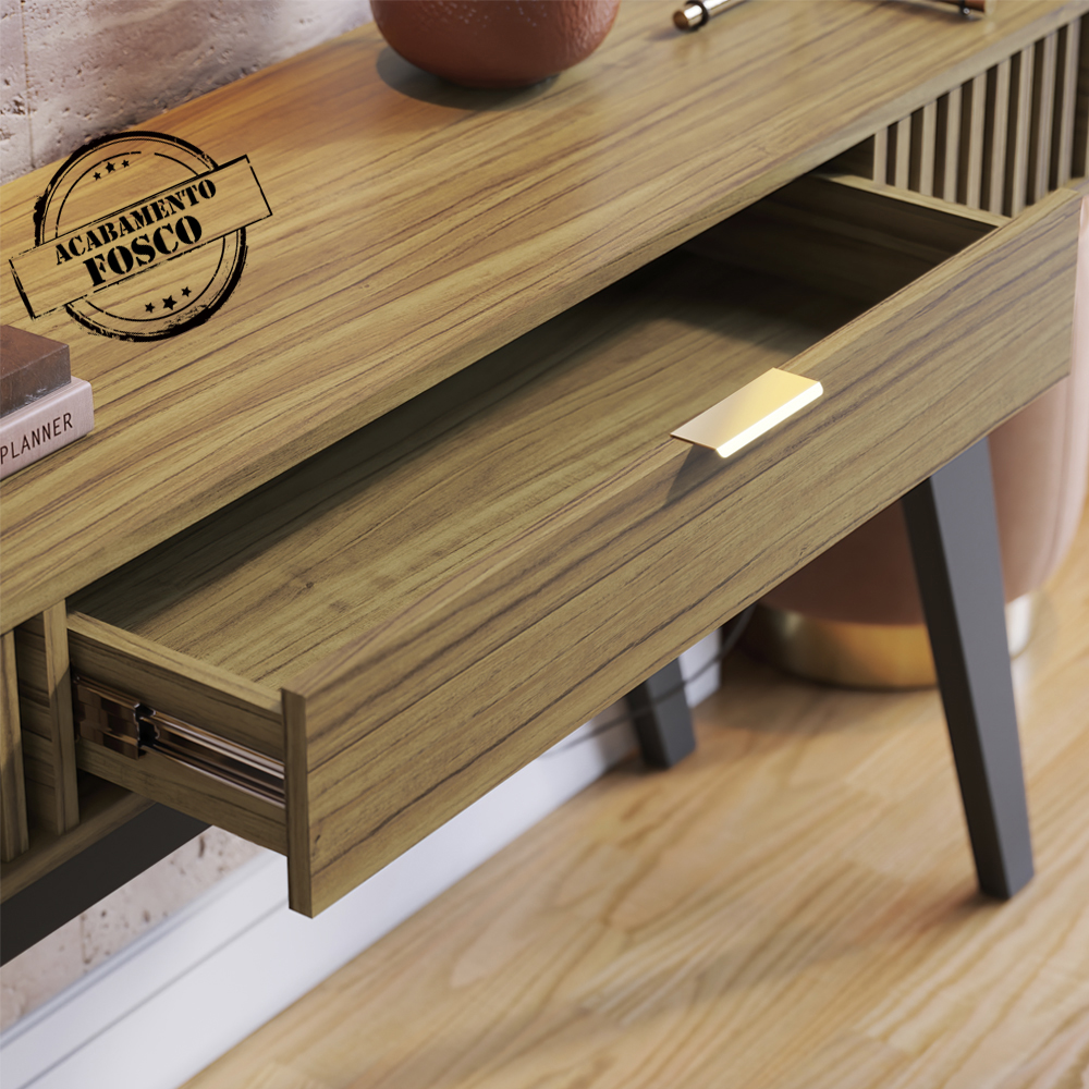 Aparador Para Sala 136 cm Com Gaveta RIV1525 Noce Milano CLB