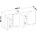 Balcao Buffet Aparador 160 cm 4 Portas V1524 Freijo Off White CLB