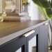 Balcao Buffet Aparador 160 cm 4 Portas V1524 Noce Milano Preto CLB