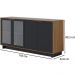 Balcao Buffet Aparador 160 cm 4 Portas V1524 Noce Milano Preto CLB