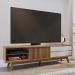 Bancada Rack Para TV 75 Polegadas 200 cm Veneza Freijo OFF White Matte CLB