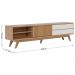 Bancada Rack Para TV 75 Polegadas 200 cm Veneza Freijo OFF White Matte CLB