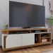 Bancada Rack Para TV 75 Polegadas Jurere Freijo OFF White Maitte CLB
