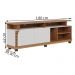 Bancada Rack Para TV 75 Polegadas Jurere Freijo OFF White Maitte CLB