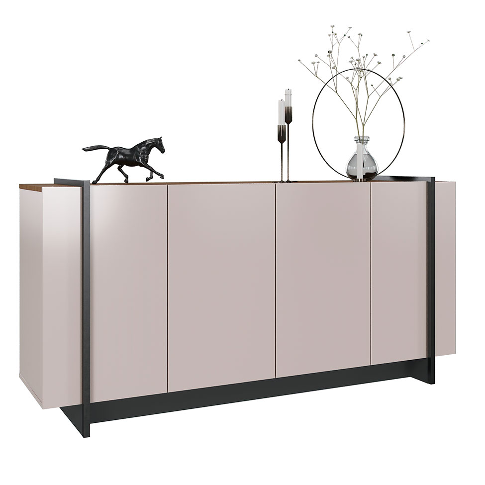 Buffet Copacabana 4 PT Off White e Nogueira