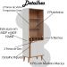 Cristaleira 4 Portas 5 Nichos Jurere Freijo Off White Matte CLB