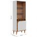 Cristaleira 4 Portas 5 Nichos Jurere Freijo Off White Matte CLB