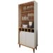 Cristaleira 4 Portas 5 Nichos Jurere Freijo Off White Matte CLB