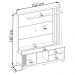 Estante Home Para TV 65 Polegadas Jurere Amendoa Off White Matte Jurere CLB