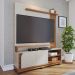Estante Home Para TV 65 Polegadas Jurere Freijo Off White Matte CLB