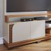 Estante Home Para TV 65 Polegadas Jurere Freijo Off White Matte CLB