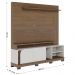 Estante Home Para TV 75 Polegadas Amendoa Off White Matte Jurere CLB