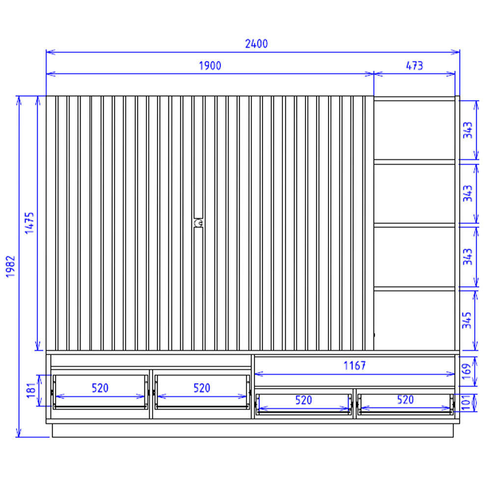 Estante Home Para TV 82 Polegadas Cancun CLB