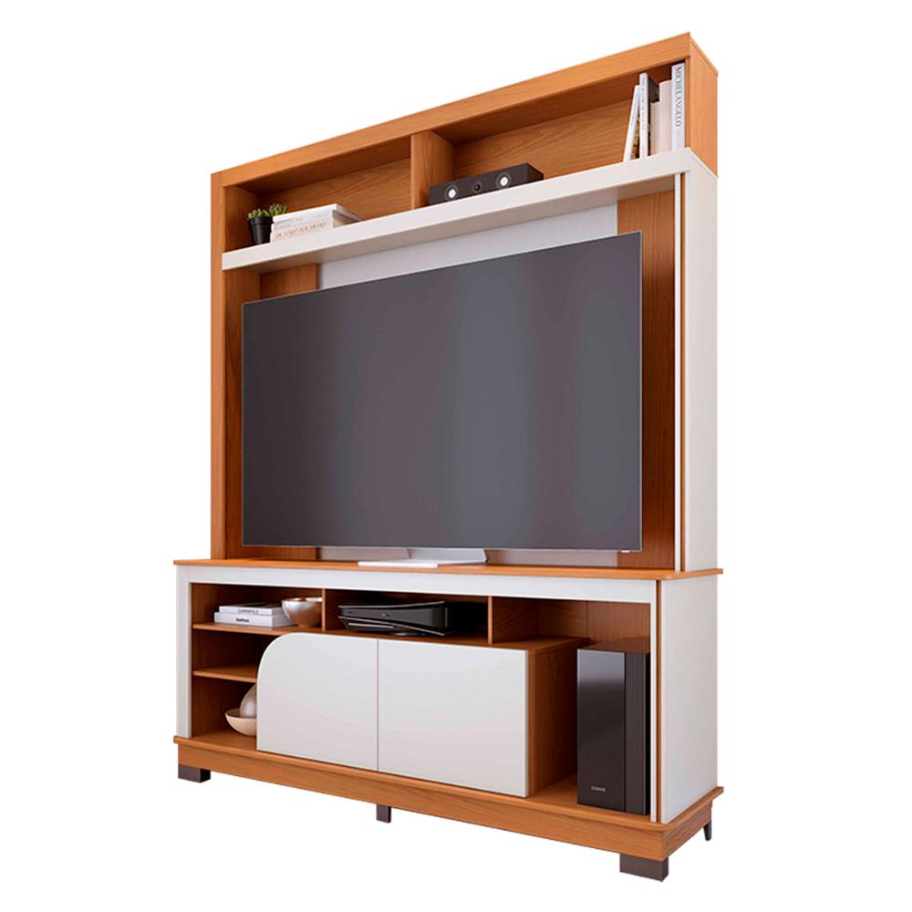 Home Estante Belaya Sala Para TV de até 65" Polegadas  Freijo/Off White Matte