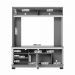 Home Estante Belaya Sala Para TV de até 65" Polegadas  Nogueira/Off White Matte
