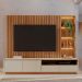 Home Estante Rack Cancun Para TV até 82 Polegadas Freijo/Off White Matte