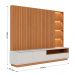 Home Estante Rack Cancun Para TV até 82 Polegadas Freijo/Off White Matte