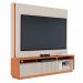 Home Estante Rack Jordão Para TV até 75 Polegadas com LED Off White Matte/Freijo