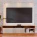 Home Estante Rack Jordão Para TV até 75 Polegadas com LED Off White Matte/Freijo