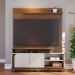 Home Estante Rack Jurere 1500 LED Para TV até 65 Polegadas Amendoa/Off White Matte