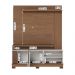 Home Estante Rack Jurere 1500 LED Para TV até 65 Polegadas Amendoa/Off White Matte