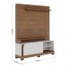 Home Estante Rack Jurere 1500 LED Para TV até 65 Polegadas Amendoa/Off White Matte