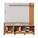 Home Estante Rack Jurere 1800 LED Para TV até 75 Polegadas Off White Matte/Freijo