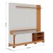 Home Estante Rack Jurere 1800 LED Para TV até 75 Polegadas Off White Matte/Freijo