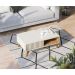 Mesa de Centro Jeri Off White e Freijó