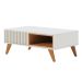 Mesa de Centro Jeri Off White e Freijó