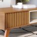 Mesa de Centro Jeri Sala com Pés de Madeira Maciça Freijo/Off White Matte