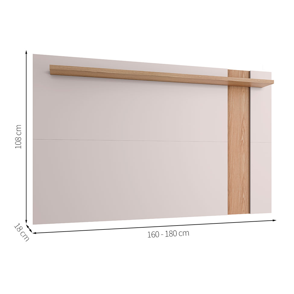 Painel Extensível para TV até 70 Polegadas Leme Off White e Freijó