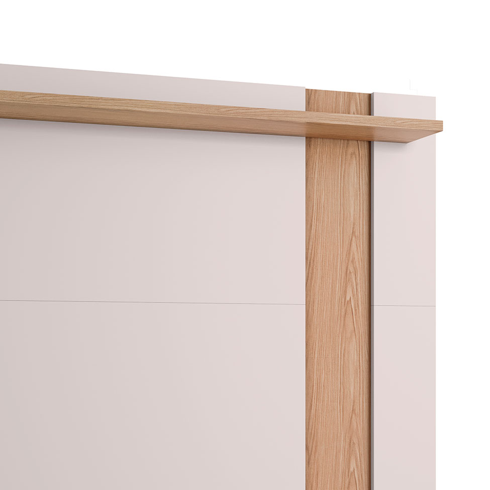 Painel Extensível para TV até 70 Polegadas Leme Off White e Freijó