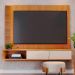 Painel Home Suspenso Egeu Para TV até 65" Polegadas Freijo/Off White Matte
