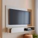 Painel Home Suspenso Jurere 1.6 Para TV até 60" Polegadas Off White Matte/Freijo