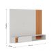 Painel Home Suspenso Jurere 1.6 Para TV até 60" Polegadas Off White Matte/Freijo