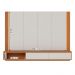 Painel Home Suspenso Loa Para TV até 75" Polegadas Com LED Off White Matte/Freijo