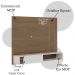 Painel Home Suspenso TV 60 Polegadas Jurere Amendoa Off White Matte CLB