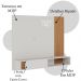Painel Home Suspenso TV 60 Polegadas Jurere Off White Matte Freijo CLB