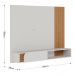 Painel Home Suspenso TV 60 Polegadas Jurere Off White Matte Freijo CLB