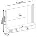 Painel Home Suspenso TV 60 Polegadas Jurere Off White Matte Freijo CLB