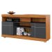 Rack Yara Noce e Preto 136 cm